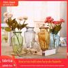 Vaso de vidro simples transparente arranjo de flores rosa ornamentos arranjo de flores arranjo hidropônico flor seca Flor decoração da sala de estar