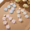 Estilo Chino Elegante Borla de Perlas Malla Degradada Parche de Tela de Flores Pequeñas DIY Headdress de la Dinastía Han Pendientes Pendientes Accesorios Venta al por Mayor