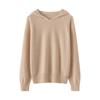 Otoño e Invierno Nuevo Sudadera con Capucha Suéter de Cachemira para Mujer 100% Cachemira Pura Jersey de Manga Larga Suéter Tejido para Fondo