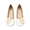 Zapatos bajos de mujer populares con estampado floral fresco, nuevo modelo otoño 2026, mocasines slip-on antideslizantes de suela blanda