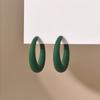 Nuevos pendientes de moda de color dopamina, pendientes acrílicos retro simples de nicho que combinan con todo, en forma de C y media luna.