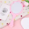 Espejo de mano de alta definición estilo europeo con borde de encaje, espejo de mano vintage, espejo portátil para salón de belleza, espejo de maquillaje para dormitorio