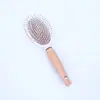 Peine de madera de haya para alisar el cabello con cojín de aire, peine para el cuero cabelludo con cojín de aire, peine para peinar el cabello, peine para damas, peine para cabello rizado, peine para el cabello