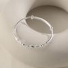 Pulsera de anillo liso con patrón de martillo chapada en plata 925 para mujer 2023 nuevo diseño popular de nicho pulsera de cordón