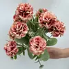 Flor Artificial Rosa Flor Artificial Bola Crisantemo Decoración del Hogar Adornos de Flores Artificiales Accesorios para Sesión de Fotos de Boda Flor Artificial Bola de Fénix Crisantemo