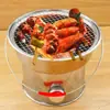 Estufa de Carbón Calefactora para Uso Doméstico, Parrilla Barbacoa Portátil para Exteriores, Fogata para Preparar Té, Fogata Portátil para Mover
