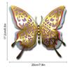 HB033 Mariposa hueca de cuatro capas, papel perlado 3D, decoración para bodas y fiestas, pegatinas de pared de simulación