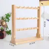 Expositor de puesto joyería pendientes pendientes de botón colgador ganchos para llavero pendientes pulseras cadena de cuentas estante de almacenamiento de madera