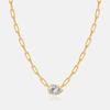 Colar Pingente de Diamante em Prata S925 Andywen Novo, Luxo Leve, Retrô Simples, Versátil, Sensação de Alto Padrão, Corrente Grossa, Venda Direta