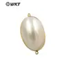 JP339 popular personalidad Noble color oro real 18K chapado doble gancho conector Mabei colgante se puede hacer pulsera
