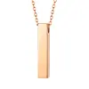 Columna Cuadrada de Acero Inoxidable Pilar Rectangular Collar de Cenizas Colgante de Botella de Perfume Conmemorativa Colgante de Botella de Perfume