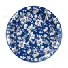 Bp001 Plato de Papel con Tema de Porcelana Azul y Blanca Vajilla para Fiesta Festiva para 8 Personas Plato de Papel Desechable Decorativo Estilo Chino