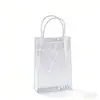 Bolsa de Tote de Plástico Transparente de PVC, Bolsa de Regalo Multifuncional Impermeable Engrosada Personalizada, Bolsa de Empaque con Logo Imprimible