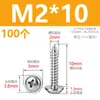 M1.7M2M2.6M3M4M5 Acero Inoxidable 304 Pwa Tornillos Autorroscantes de Cabeza Redonda con Arandela y Espaciador Tornillos para Madera