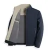 Chaqueta Ejecutiva para Hombre Cuello de Solapa Primavera y Otoño Nueva Casual Talla Grande Hombres de Mediana Edad y Mayores Papá Chaqueta de Negocios Hombres Comercio Exterior