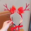Nueva diadema navideña europea y americana con astas, joyería para adultos hecha a mano, bonita tocado para niños, artículos de venta al por mayor