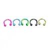 Artículo Caliente Más Vendido de Amazon: Piercings de Nariz Pintados, Anillos de Herradura de Colores con Patrón de Agua, Joyería para Piercings Corporales en Forma de C