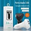 Modelo privado Shangying 3.6A USB duplo um para dois carregador veicular super rápido 12-24V carregador veicular universal