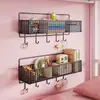 Prateleiras de parede para quartos de dormitório universitário, suportes de parede ao lado da cama, instalação sem furos, perfeitos para organizar lanches em dormitórios
