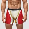 Aliexpress Amazon Regalo Navideño Transfronterizo Año Nuevo Ropa Interior para Hombre Pantalones Cortos de Seda de Leche de Cintura Media Alta Elásticos Transpirables