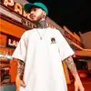 Camisetas de Moda Europeas y Americanas Tallas Grandes Oversize Corte Holgado para Hombres con Sobrepeso Marca de Moda Ropa de Pareja Manga Corta Verano 100-150kg