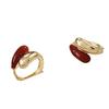 Pendientes de plata de ley color vino tinto estilo francés 2024 nuevos populares pendientes de esmalte de alta calidad pendientes de diseño exquisito para mujer