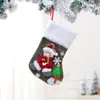 Novas Meias de Natal Grandes Sacola de Presente Decoração de Natal Meias de Natal Listradas Brancas Enfeites para Pendurar
