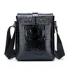 Bolso de Hombre con Patrón de Cocodrilo Bolso de Hombro Mochila de Hombre Bolso Cruzado Pequeño Casual Bolso de Hombro Vertical de Gran Capacidad Moda Tendencia