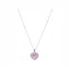 Moda Estilo Doce Fresco Pequeno Pingente de Zircônia Coração Rosa Corrente para Clavícula Popular na Internet ins Estilo Puro Desejo Colar para Mulheres