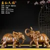 Adornos de elefante chino auspiciosos Nafu artesanías de resina oficina sala de estar mueble de vino decoración del hogar adornos al por mayor