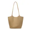 Bolsa de Palha Tecida de Alta Qualidade Transfronteiriça para Mulheres, Nova Bolsa de Ombro Grande para o Dia a Dia, Conjunto de Bolsas de Mão Moderno e Versátil