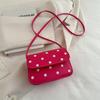 Bolso Mini de Nicho Sense de Alta Gama para Mujer Verano 2024 Nueva Moda Explosión Hombro Cruzado Lunares Bolso Cuadrado Pequeño