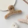 Outono e inverno pelúcia médio agarrando clipe ar-textura cabelo agarrando maillard volta cabeça bobina cabelo tubarão clipe