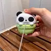 Chaveiro Brinquedo de Apertar Insuflável Absorvente de Água e Cuspidor de Água, Brinquedo Divertido para Alívio do Estresse, Boneca de Pelúcia Panda, Pequeno Presente para Máquina de Garra