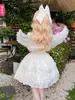 Vestido Lolita Estilo Japonês Soft Girl Preto e Branco Anjo Demônio Melhor Amiga Estrela Gêmea Lolita Gótico JSK