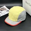 Gorra de Cinco Paneles Bloque de Color para Exteriores, Secado Rápido, Visera Corta, Ligera y Transpirable, Gorra de Béisbol para Mujer, Gorra con Visera para Protección Solar de Primavera y Verano