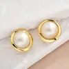 Brincos Elegantes de Contas de Pão Estilo Francês, Pérolas Retrô da Moda, Design de Nicho, Brincos de Luxo, Atacado