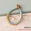 Hebilla de anillo degradado tejida a mano semiacabado nudo de diamante hebilla viva accesorios para colgar en el coche cuerda para colgar cuerda decorativa