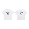 Atacado transfronteiriço verão 2026 nova marca da moda BAPE Camiseta com estampa clássica de macaco, camiseta unissex de manga curta