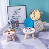 Taburete bajo Taburete hongo Tela Taburete pequeño Madera maciza Taburete para sofá Taburete para mesa de café Hogar Taburete para cambiar zapatos Animal infantil Adulto