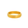 Anillo de Cara Ancha Cerrado Esmerilado Heritage Color Arena Dorada Anillo Liso Antiguo Tipo Llanta Anillo de Pareja Dorado Simulado Joyería