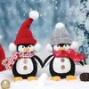 Decorações de Natal em Estoque Transfronteiriças: Chapéus de Papai Noel, Figuras de Gnomos Pinguins, Bonecos de Pé, Enfeites de Árvore de Natal para Crianças