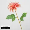Flor de dalia artificial moderna minimalista de una sola cabeza para sala de estar, comedor, decoración de tienda de ropa, accesorios florales de flor artificial