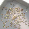 Pedras Strass Mini Flat-Back Populares para Nail Art na Cor Champagne, em Formato de Coração, Gota, Marquise e Cristais Irregulares, Decorações Deslumbrantes e Versáteis para Nail Art