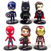Superhéroes Avengers Capitán América Batman Iron Man Thor Adornos Decoración para Pastel de Cumpleaños