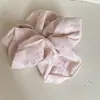 Elástico de Cabelo de Bolinhas Estilo Coreano Creme Chiffon Leve Respirável Scrunchie Feminino Doce Fresco para Mulheres