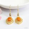 Aretes de Ámbar Natural de Guan Yu Amarillo Aceite de Pollo Cera de Abejas Ganchos para Oreja Joyería Vintage Transmisión en Vivo Venta al Mayoreo Dropshipping S4102503