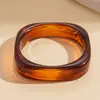 Pulsera Ancha Irregular Acrílica con Onda Difuminada Pulsera Simple Fresca de Moda Joyería de Mano de Nicho de Alta Gama para Mujeres