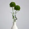 Piedra Imitación de Alta Calidad Bambú Arreglo Floral Chino para el Hogar Decoración Flores Artificiales Mobiliario Suave Sensación de Paisajismo Caucho Suave Pompones Verdes Venta al por Mayor