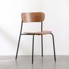 Silla urbana de estilo nórdico danés Ins, sencilla, de hierro y madera maciza, para comedor, para uso doméstico y comercial, con respaldo, informal
